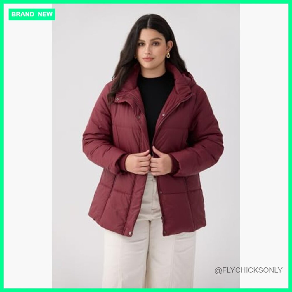 Polyester Quilted Jacket with Removable Hood, Win… - image 2